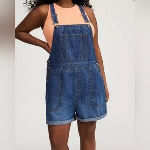 Torrid Blue Denim Jean Shorts Overalls